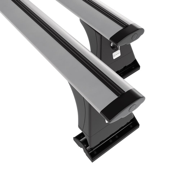 Základný nosič na strechu auta pre Citroen C6 Sedan (2005-2012) - strieborný priečny nosič - montážne body - Hliník