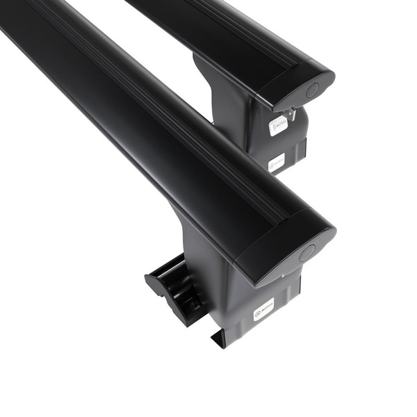 Základný nosič na strechu auta pre Toyota Avensis mk II Sedan (2003-2008) - čierny priečny nosič - bez montážnych prvkov - Hliník