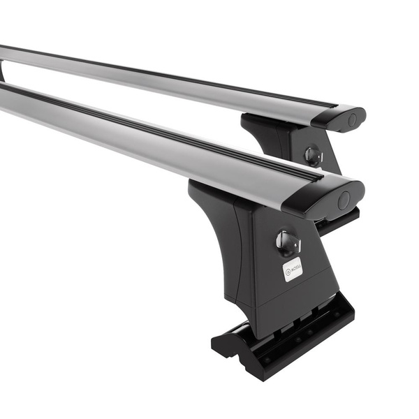 Základný nosič na strechu auta pre Citroen C6 Sedan (2005-2012) - strieborný priečny nosič - montážne body - Hliník