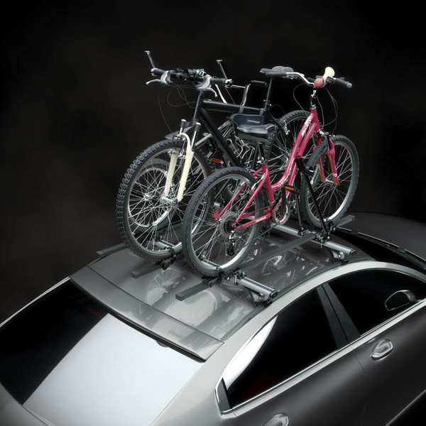 Nosič na bicykle na strechu auta, Oceľový držiak bicyklov na strechu auta - 3xM-04