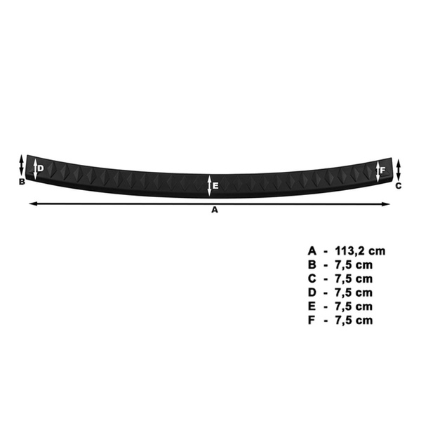 Čierny kryt zadného nárazníka pre Mitsubishi Outlander SUV (2006-2013)