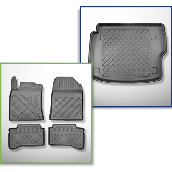 Súprava rohož do batožinového priestoru a autokoberčeky TPE na mieru do: Kia XCeed Plug-in Hybrid Crossover (02.2020-....)