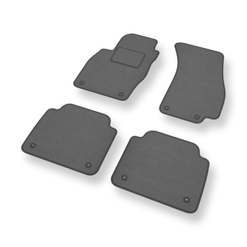 Velúrové koberčeky pre Audi A8 IV D5 Sedan (2017-....) krátka verzia - šedá