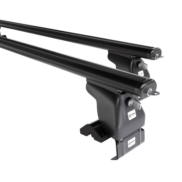 Základný nosič na strechu auta pre Seat Mii Hatchback (2012-2019) - čierny priečny nosič - bez montážnych prvkov - Hliník