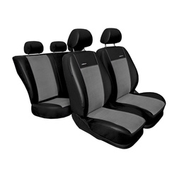 Poťahy šité na mieru pre Volkswagen Golf VI Hatchback (2008-2012) delená zadná lavica 2+1 s lakťovou opierkou - poťahy do auta - autopoťahy - šedá