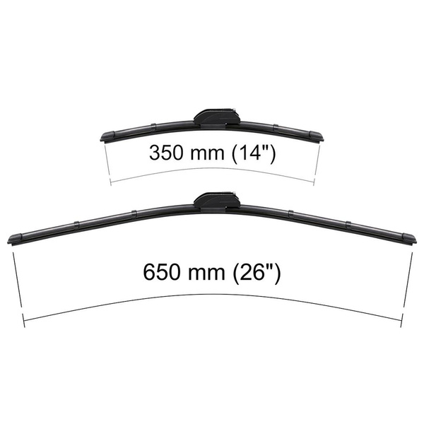 Automobilové stierače na predné sklo pre Hyundai Elantra V Kupé, Liftback, Sedan (02.2011-2016) - ploché lišty