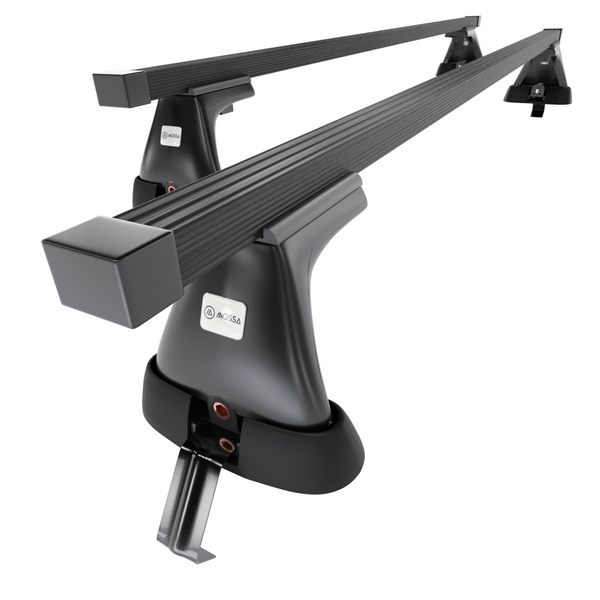 Základný nosič na strechu auta pre Alfa Romeo 166 Sedan (2004-2007) - čierny priečny nosič - bez montážnych prvkov - Oceľ