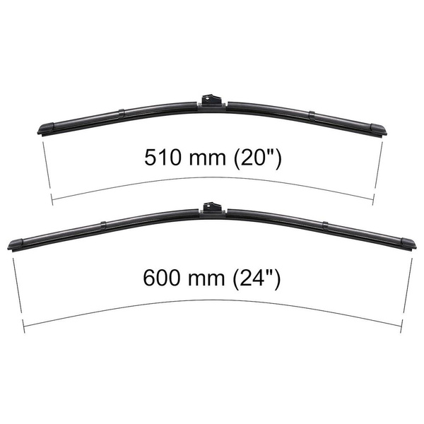 Automobilové stierače na predné sklo pre Audi A4 B8, B9 Allroad, Avant, Kabriolet, Limuzína (11.2007-2024) - ploché lišty