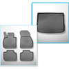 Súprava rohož do batožinového priestoru a autokoberčeky TPE na mieru do: BMW Seria 2 U06 Active Tourer (11.2021-....) - zadné posuvné lavicové sedadlo (zadná časť - predná časť)