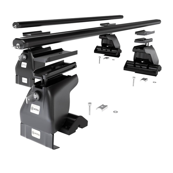 Základný nosič na strechu auta pre Volkswagen Up Hatchback (2012-2022) - čierny priečny nosič - bez montážnych prvkov - Hliník