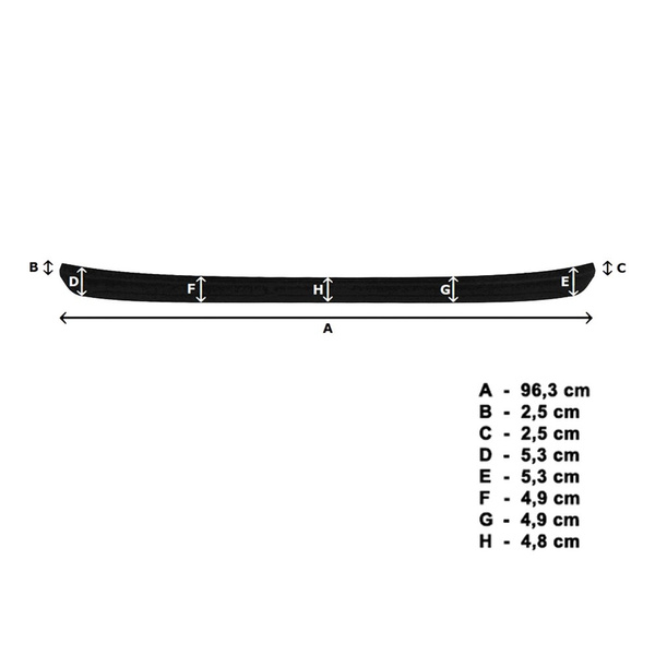 Čierny kryt zadného nárazníka pre Hyundai Kona SUV (2017-2020)