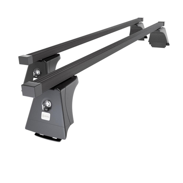 Základný nosič na strechu auta pre Toyota Avensis mk III Kombi (2009-2019) - čierny priečny nosič - montážne body - Oceľ