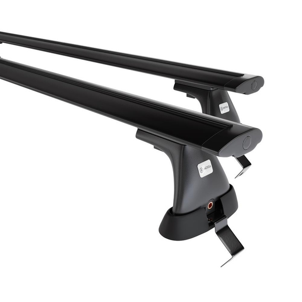 Základný nosič na strechu auta pre Skoda Fabia mk II Hatchback (2007-2014) - čierny priečny nosič - bez montážnych prvkov - Hliník