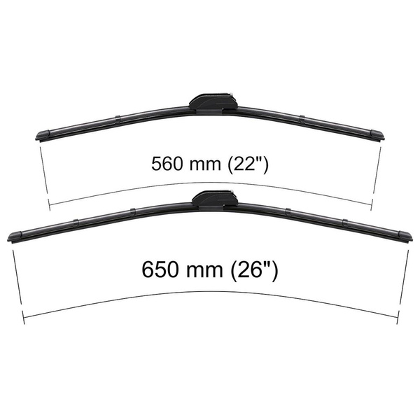 Automobilové stierače na predné sklo pre Honda Civic VIII Sedan, Hatchback (09.2005-12.2011) - ploché lišty