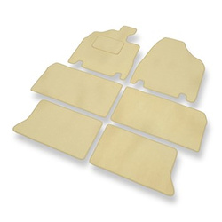 Velúrové koberčeky pre Kia Carnival II MPV (2006-2010) - béžová