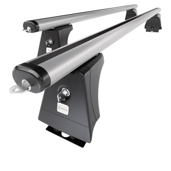 Základný nosič na strechu auta pre Fiat Ducato IV Van (2014-....) - strieborný priečny nosič - montážne body - Hliník