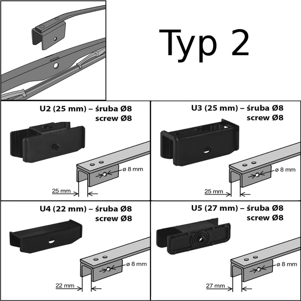 Automobilové stierače na predné sklo pre Jelcz Vecto M125M4 Autobus (2003-2006) - štandard lišty