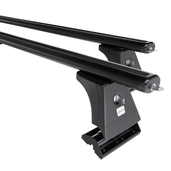 Základný nosič na strechu auta pre BMW Seria 5 F10 Sedan (2010-2017) - čierny priečny nosič - montážne body - Hliník