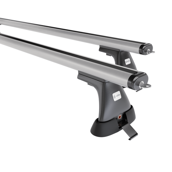 Základný nosič na strechu auta pre Citroen Berlingo mk I Van (2003-2010) - strieborný priečny nosič - montážne body - Hliník