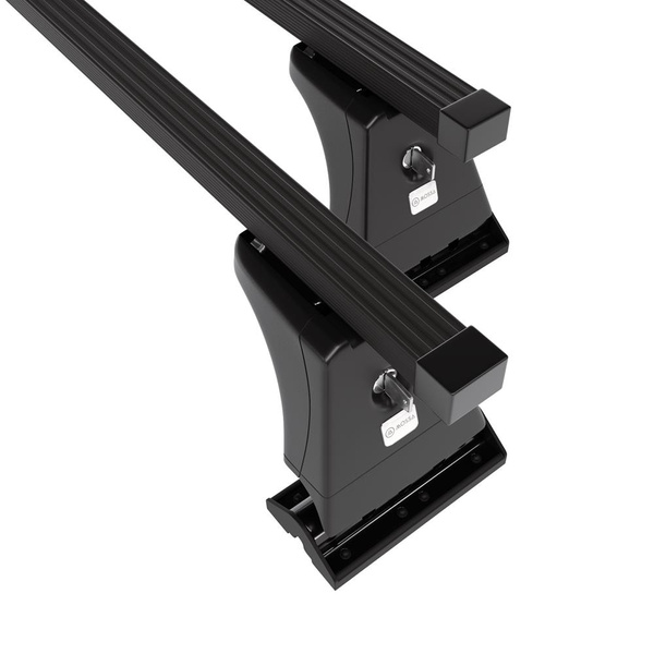 Základný nosič na strechu auta pre Citroen C6 Sedan (2005-2012) - čierny priečny nosič - montážne body - Oceľ