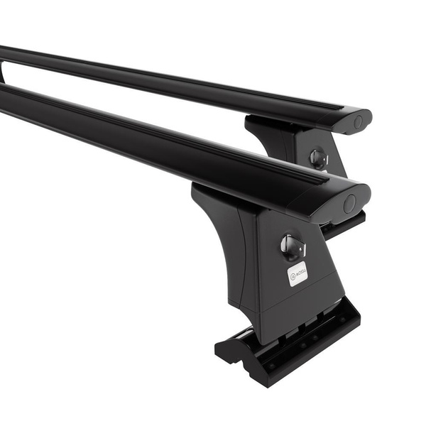 Základný nosič na strechu auta pre Citroen C6 Sedan (2005-2012) - čierny priečny nosič - montážne body - Hliník