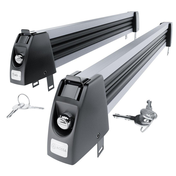 Držiak lyží na strešný nosič - Ski rack M-7703s - strieborná - až 3 páry lyží alebo 2 snowboardy