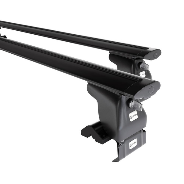 Základný nosič na strechu auta pre Alfa Romeo 147 Hatchback (2001-2010) - čierny priečny nosič - bez montážnych prvkov - Hliník