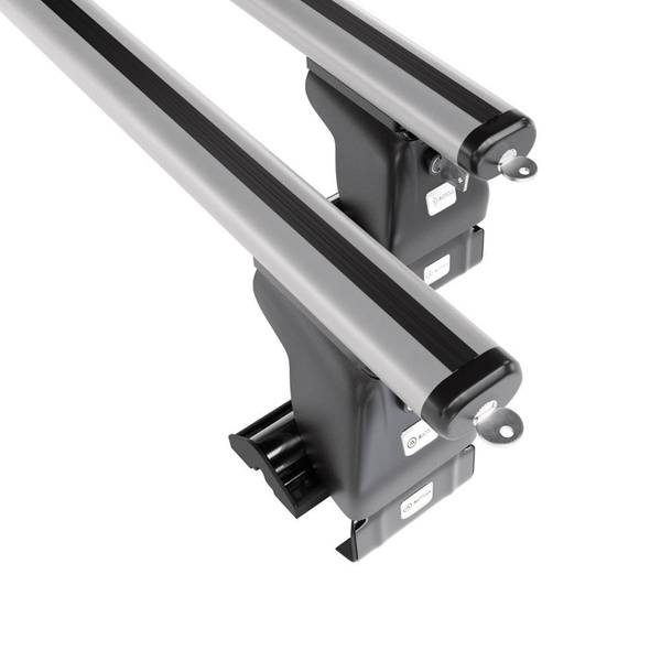 Základný nosič na strechu auta pre Ford Taurus Sedan (2000-2006) - strieborný priečny nosič - bez montážnych prvkov - Hliník