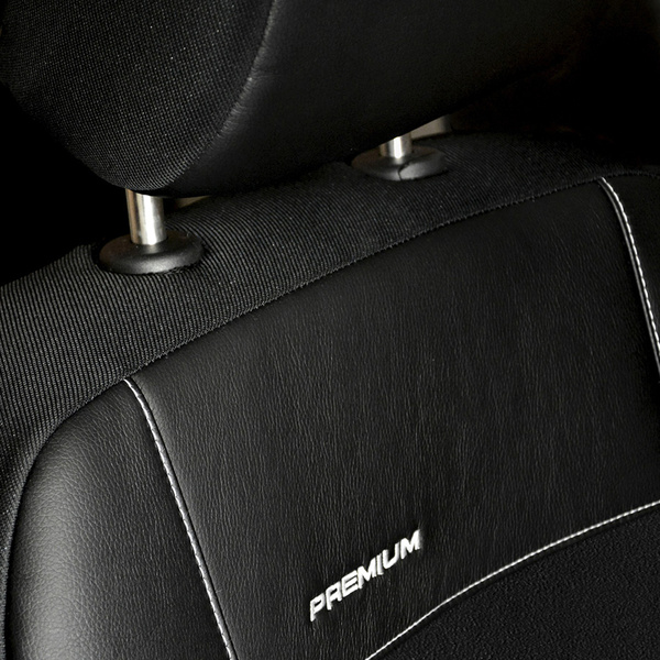 Poťahy šité na mieru pre Peugeot Partner II Van (2008-2018) iba predné sedadlá - dva samostatné - poťahy do auta - autopoťahy - čierna