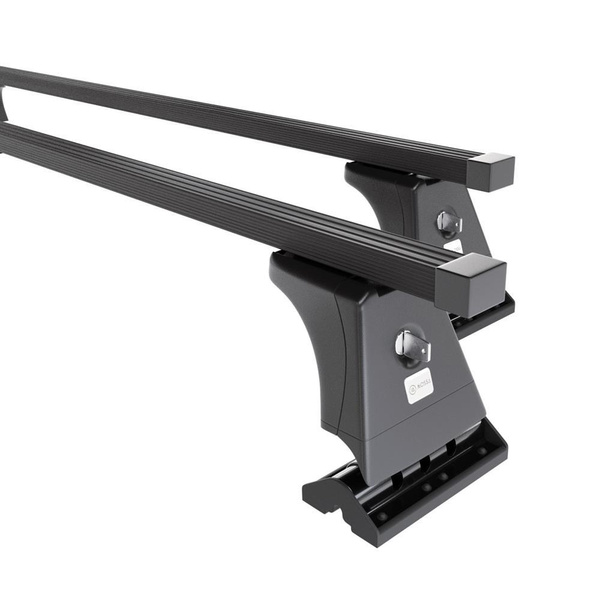 Základný nosič na strechu auta pre Ford Transit Connect II Van (2014-2024) - čierny priečny nosič - montážne body - Oceľ