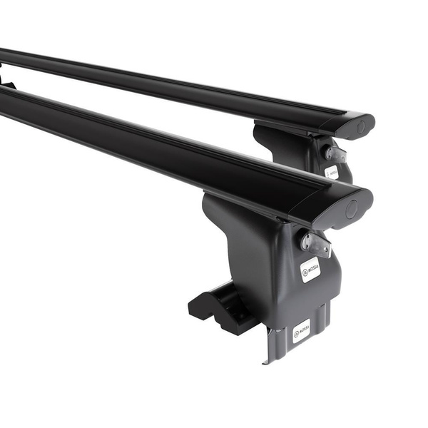 Základný nosič na strechu auta pre Ford Focus mk I Hatchback (1998-2004) - čierny priečny nosič - bez montážnych prvkov - Hliník