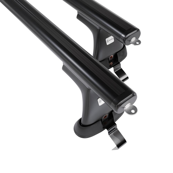 Základný nosič na strechu auta pre Fiat Bravo Hatchback (2007-2014) - čierny priečny nosič - bez montážnych prvkov - Hliník