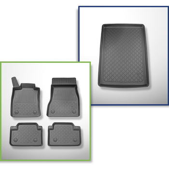 Súprava rohož do batožinového priestoru a autokoberčeky TPE na mieru do: BMW Ser