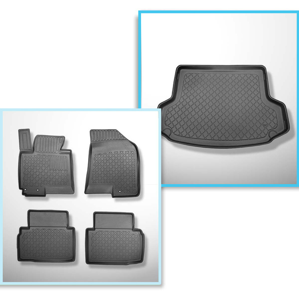 Súprava rohož do batožinového priestoru a autokoberčeky TPE na mieru do: Hyundai ix35 SUV (2010-06.2015)