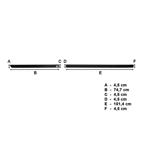 Čierne bočné lišty pre Fiat Freemont Crossover (2011-....)