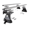 Základný nosič na strechu auta pre Toyota Hiace Van (1996-2006) - strieborný priečny nosič - montážne body - Hliník
