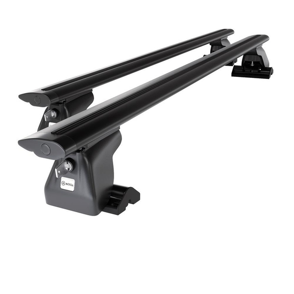 Základný nosič na strechu auta pre Jeep Commander SUV (2006-2010) - čierny priečny nosič - T-profil - Hliník