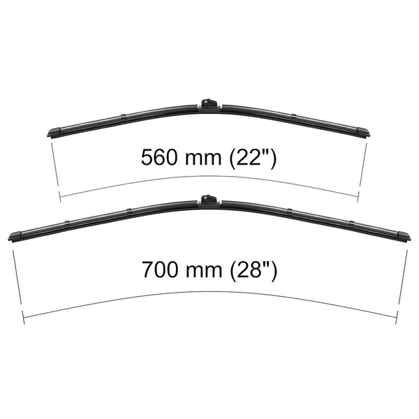 Automobilové stierače na predné sklo pre Citroen C5 III Sedan, Tourer (04.2008-12.2018) opačná montáž adaptéra (na strane spolujazdca) - ploché lišty