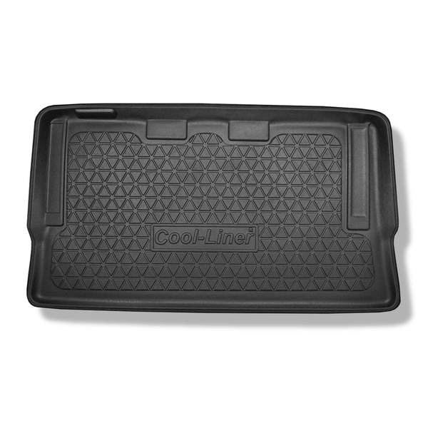 Rohož do batožinového priestoru pre: Mercedes-Benz EQV 300 Van (10.2020-....) - dlhá verzia (rázvor náprav 3.200 mm; dĺžka auta 5.140 mm); za tretím radom sedadiel; bez oddeleného batožinového priestoru