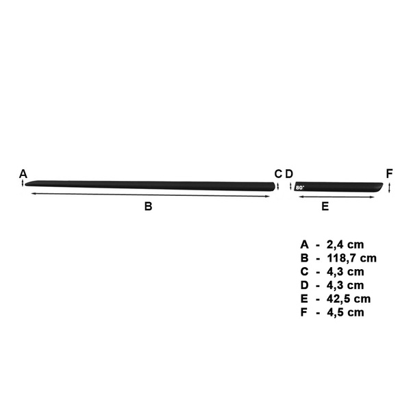 Čierne bočné lišty pre Citroen C1 Hatchback (3 dvere) - (2005-2011) - (dĺžka líšt: 1187mm; 425mm)