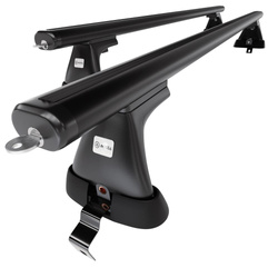 Základný nosič na strechu auta pre Skoda Superb III Liftback (2015-2024) - čierny priečny nosič - bez montážnych prvkov - Hliník