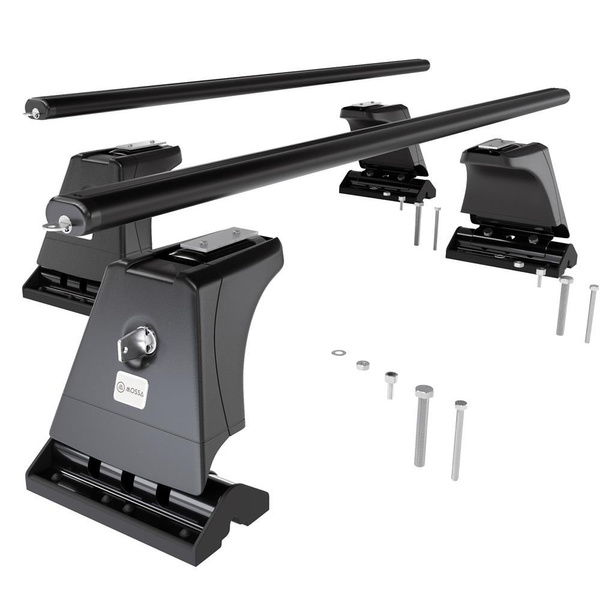 Základný nosič na strechu auta pre Fiat Talento Van (2016-2020) - čierny priečny nosič - montážne body - Hliník