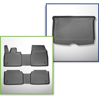 Súprava rohož do batožinového priestoru a autokoberčeky TPE na mieru do: BMW i3 