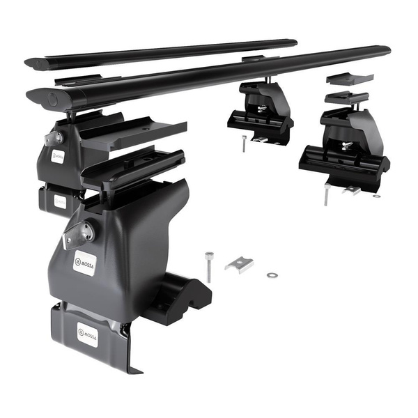 Základný nosič na strechu auta pre Seat Mii Hatchback (2012-2019) - čierny priečny nosič - bez montážnych prvkov - Hliník
