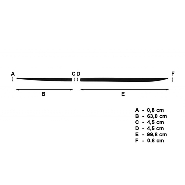 Čierne bočné lišty pre Suzuki Vitara SUV (2015-....) - (dĺžka líšt: 998mm; 630mm)