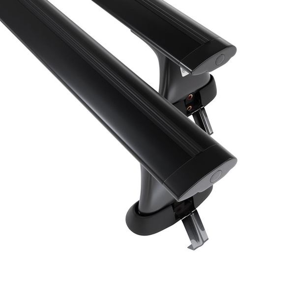 Základný nosič na strechu auta pre Alfa Romeo 166 Sedan (2004-2007) - čierny priečny nosič - bez montážnych prvkov - Hliník