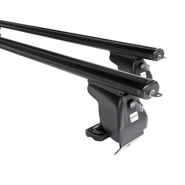 Základný nosič na strechu auta pre Renault Captur I SUV (2013-2019) - čierny priečny nosič - bez montážnych prvkov - Hliník