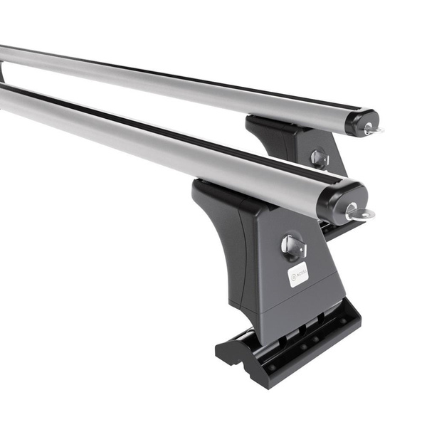 Základný nosič na strechu auta pre Volkswagen Multivan T7 Van (2022-....) - strieborný priečny nosič - montážne body - Hliník