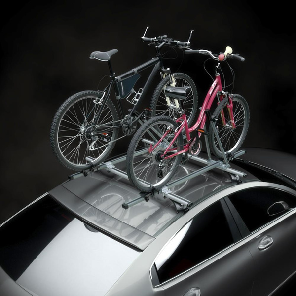 Nosič na bicykle na strechu auta, Hliníkový držiak bicyklov na strechu auta - 2xM-08