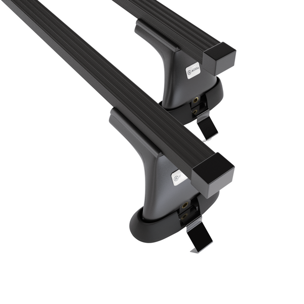 Základný nosič na strechu auta pre Ford Focus mk III Hatchback (2011-2018) - čierny priečny nosič - bez montážnych prvkov - Oceľ